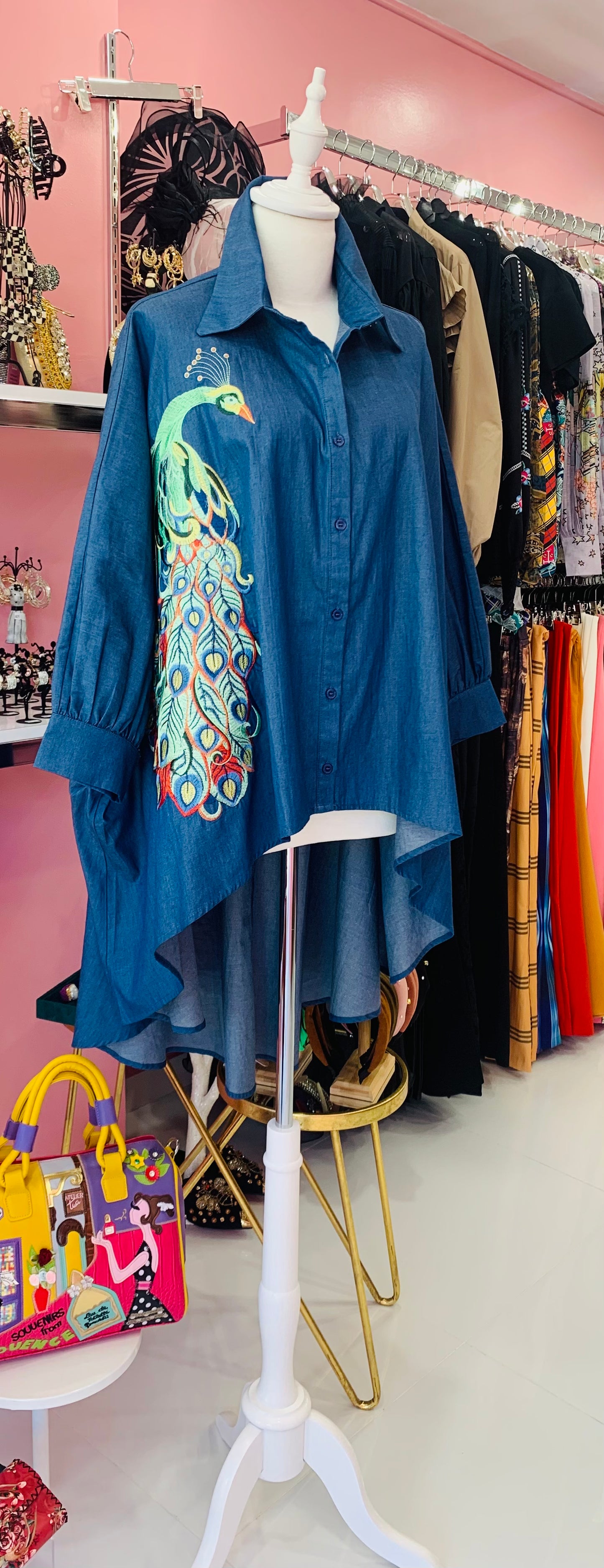 Blue Shirt Peacock