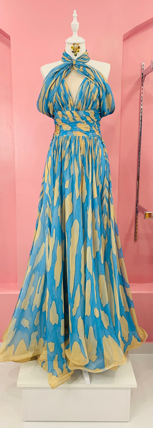 Evening Dress Blue/Bage