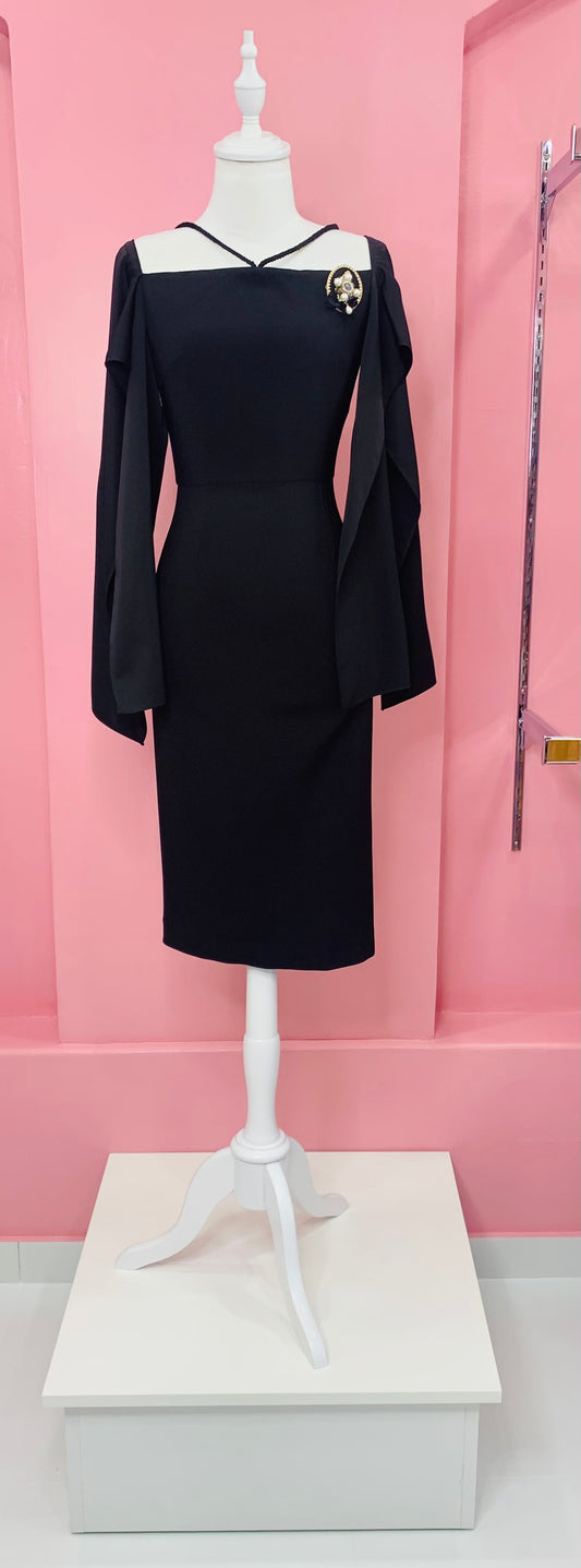 Evening Black Short Dress